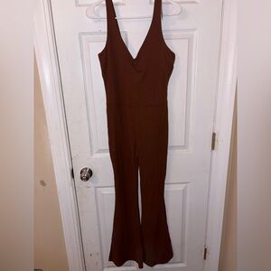 Chic Brown Sleeveless Jumpsuit